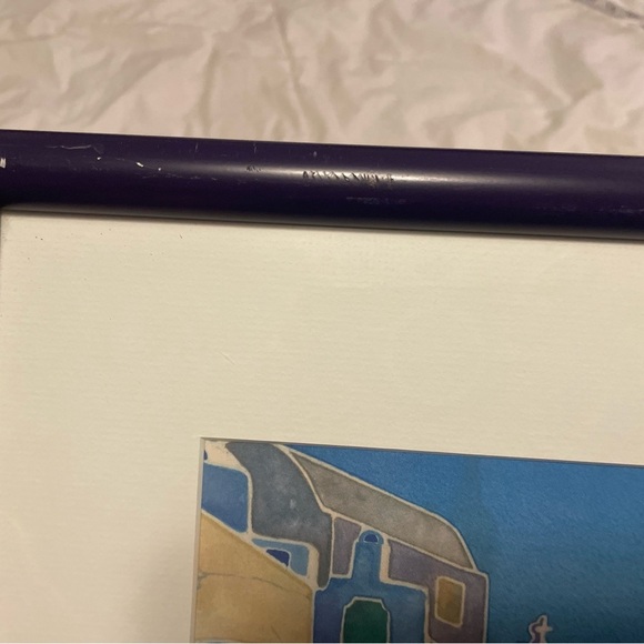 Framed silk screen from Mykonos, Greece. 1993 - Picture 6 of 9